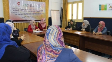 إجتماع طاقم العمل لجمعية عايشة لحماية المرأة والطفل