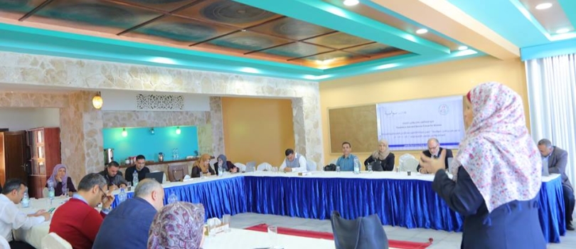 Photo of today's training of " Mental health supervisors" at UNRWA and their assistances.