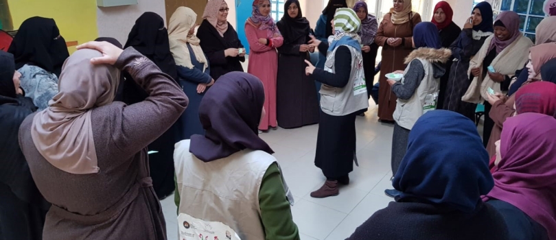 Aisha association hold a number of workshops for a group of  woman and children