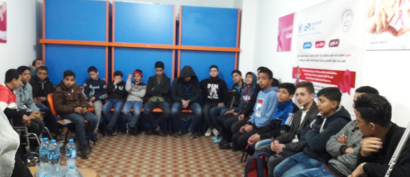 Aisha Association implements an awareness workshop on women's rights for a ‎number of boys